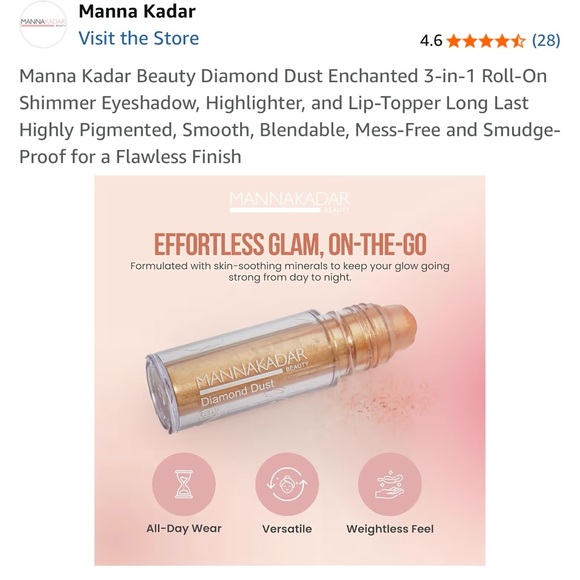 NWT/NIB/Sealed Manna Kadar Roll-on Diamond Dust 2.5g New still sealed - Picture 9 of 11